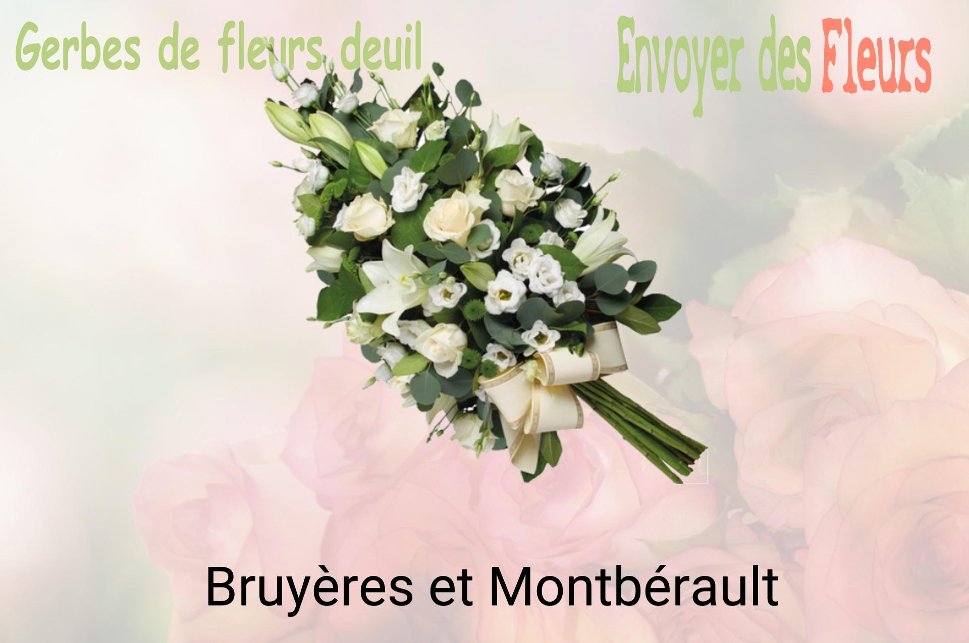 Gerbe de fleurs de deuil livrée à Bruyères-et-Montbérault